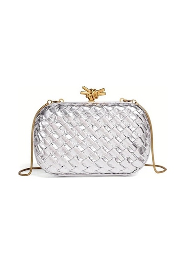 Trendooze Tianchishop Kadınlar İçin Altın Dokuma El Çantası Siyahımsı Yeşil Şık Boyut Siyah - Yeşil