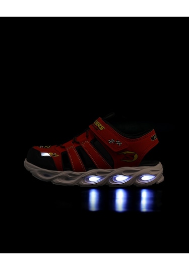 Skechers Thermo-splash - Hydro-flare Büyük Erkek Çocuk Kırmızı Işıklı Sandalet 400613l Rdbk Kırmızı
