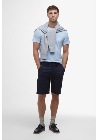 Barbour Cranmer Logo T-shirt Bu61 Ocean Sky Bu61 Ocean Sky