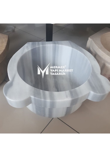 Marmara Pijamalı Düz Mermer Kurna