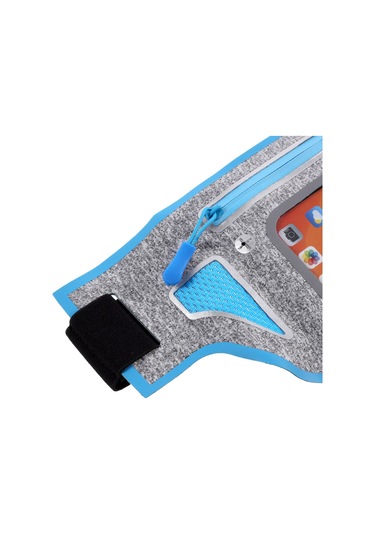 XL Spor Likra Akıllı Telefon Bel Çantası Bebek Mavisi