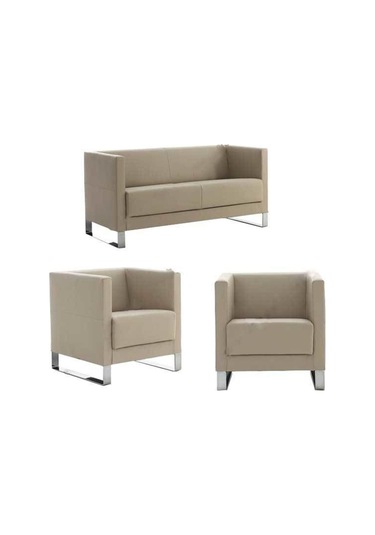 Koltukstilim Elisa Ofis Kanepe Takımı Krem