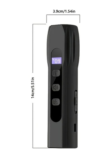 Willowhaven Portable Köpek Kovucu 3 Kanal Sesli Ultrasonik Caydırıcı El Feneri Siyah 1 Adet