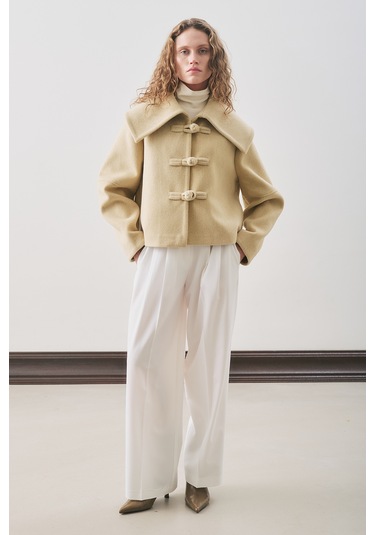 Classıc Pileli Pantolon Ekru Ekru