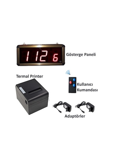 Kablosuz Tek Kullanıcılı Sıramatik Seti Termal Printer Dahil