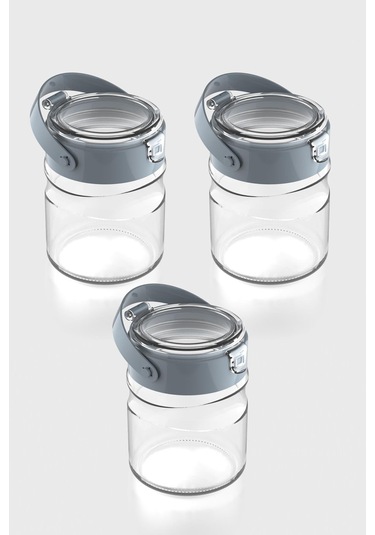 Renga Mono 900 Ml Turkuaz Kapaklı 3'lü Cam Kavanoz Seti 131064 Turkuaz