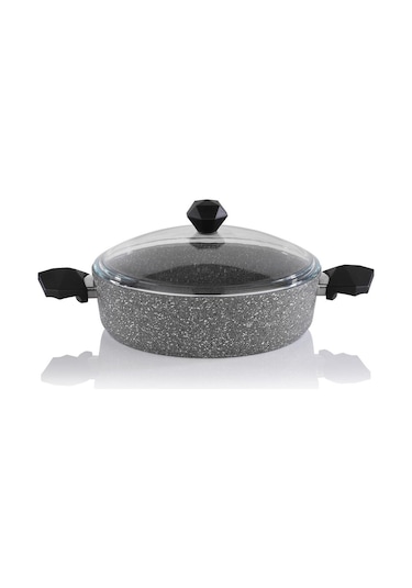 Schafer Cory Yanmaz Yapışmaz Basık Tencere 26 Cm Gri