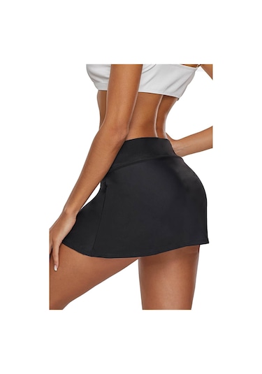 Angelsin Etekli Bütün Bikini Alt Siyah