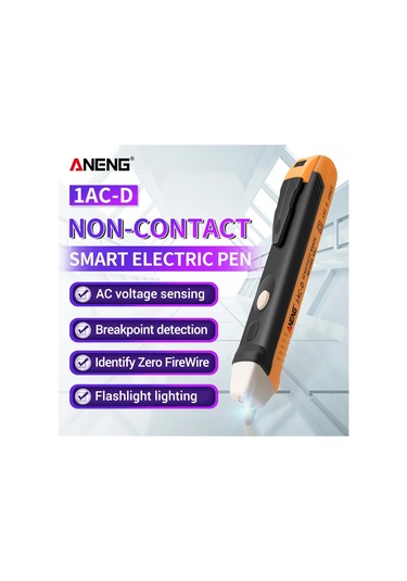 Aneng 1ac-d Elekik Test Kalemi Dijital İndüksiyon 90-1000v Gerilim Dedektörü Yellow Fransa &