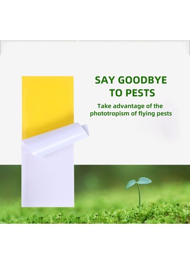 Symbee 10 Adet Tek Taraflı Oval 34.5x11.2cm Sarı Fly Trap, Etkili Glue İle Uçan Böcek Yakalama, Iç Ve Dış Mekanlar İçin, Zehirsiz, Kolay Kullanim