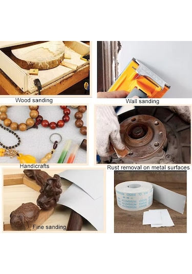 Sones 240 Mesh 100x10cm El Yırtma Zımpara Yumuşak Bez Tül Kağıt Zımpara Aletleri