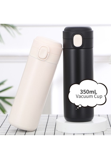 Aubyhe 304 Çelik Isı Saklama Bardağı 400ml - Tek Tuş Açma, Dışarıda Kullanıma Uygun, Damlacık Önleyici, 6-12 Saat Sıcak/soğuk Tutma