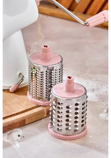 Cooker Paslanmaz Çelik Çevirmeli Rende Kollu Sebze Doğrayıcı Ckr3380-pembe Pembe