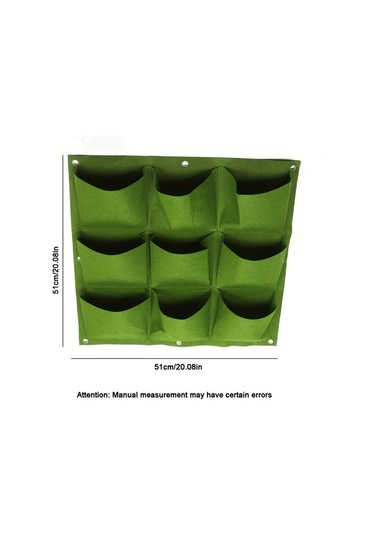 Fochsia 9 Cep Dikey Bahçe Dikim Torbası - Siyah, İç Ve Dış Mekan, Balkon Ve Duvar Bahçeciliği