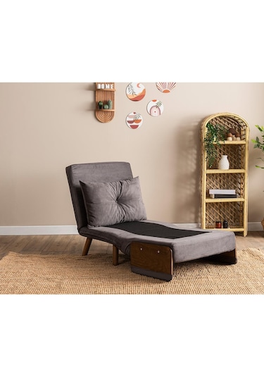 Pafu Cosmo Tekli Katlanır Yataklı Koltuk - Soho Gri