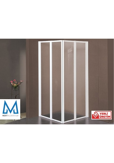 Blackline Beyaz Mika Köşe Duşakabin Özel Üretim 100 x 100 CM