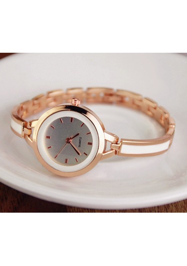 Samdoo Bayanlar İçin Zayıf Bileklik Kordonlu Simli Kol Saati - Zirve Tarz Ve Zarif Tasarım - Gümüş Rengi Silver