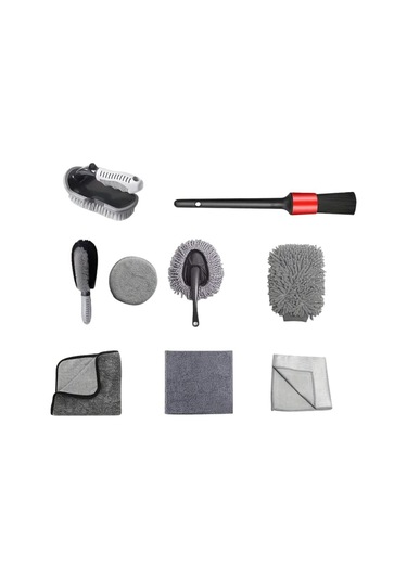 Polham Profesyonel 9 Parçalı Araba, Motorsiklet İçin Detaylı Araç Temizlik Ve Bakım Seti, İç Ve Dış Bakım Seti