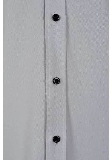 Standart Yaka Armürlü Gömlek Slim 001