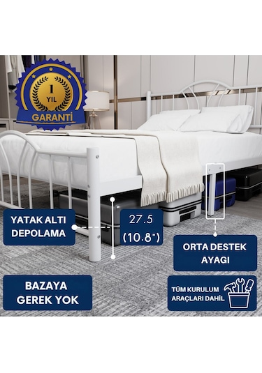 Aksviva Bella Çift Kişilik Ferforje Karyola