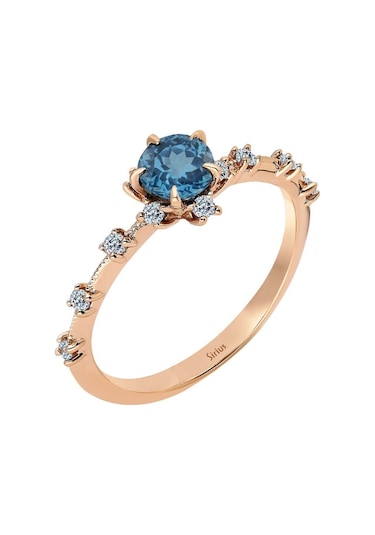 Sirius Pırlanta Ve London Blue Topaz Taşlı Vintage Yüzük 0847R000