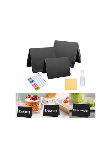 Suntek 20 Adet Mini Kara Tahta Işaretleri Gıda Masa Işaretleri