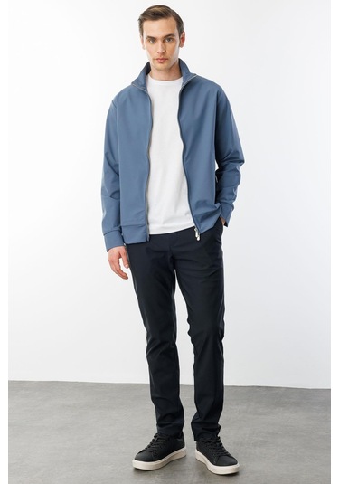 Erkek Hakim Yaka Yan Cepli Mont H.mavi H.mavi