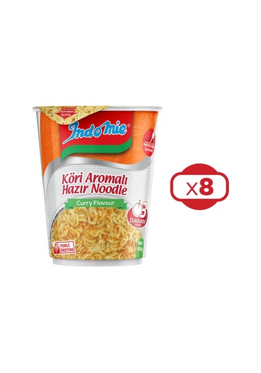 Indomie Noodle Köri Bardak 8 x 60 G