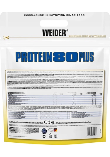 Weider Kazein İzole Whey Protein 80 Plus 2 Kg 66 Servis