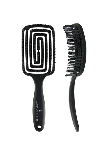 Land Of Myth LOM1271 Üç Boyutlu Esnek Saç Açma ve Tarama Fırçası Flexible Pro Brush Siyah