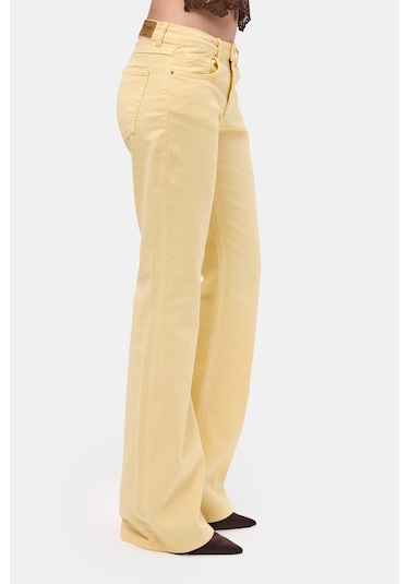 Itsbasic Kadın Light Sarı 6s6-108 Mid Rise Flare Fit Denim Jean