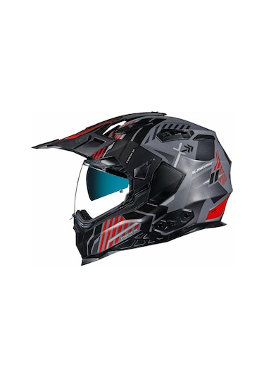 Nexx X.Wed 2 Wild Country Mat Gri-Kırmızı Kask