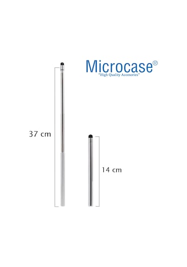 Teleskopik Stylus Akıllı Tahta Sunum Kalemi 37 cm AL3459 Gümüş