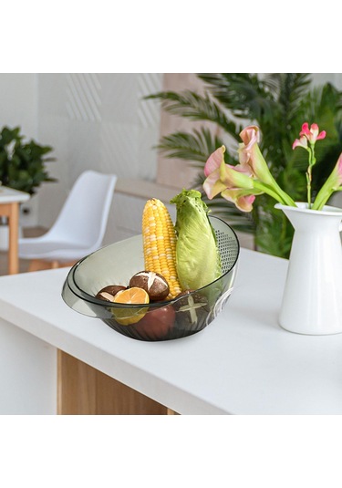 Suntek Pirinç Yıkama Süzgeç Kase Mutfak Süzme Yeşil-büyük Yeşil Büyük