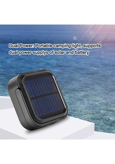 Eslnf Güneş Kamp Işık Led Kamp Alanı Fener Acil Durum Siyah Siyah