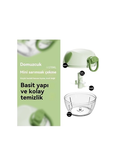 Pazly Yeşil Tipiçok Sarımsak Sarımsak Sarımsak Küresi Kırıcı Kesici Jian Fonksiyonlu Fan Ev Bd Yeşil