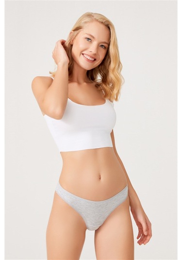 Basic Pamuklu Kadın Tanga Külot 7'li Paket Renkli-7 Çok Renkli