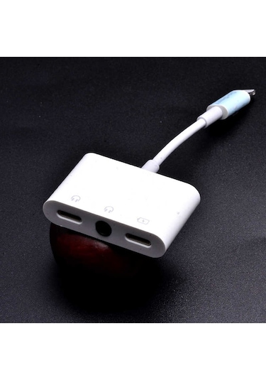 Go Des GD-UC018 Lightning Kulaklık - Şarj - 3.5 mm Aux Dönüştürücü Adaptör - ZORE-257775