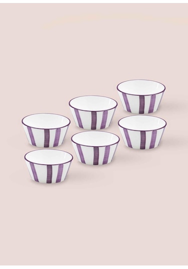 The Mia Joy Sosluk Çerezlik 6lı Set Mor 10 Cm Mor