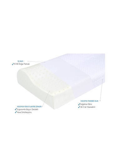Viscotex Ortopedik Yastık 60 x 40 x 10/8