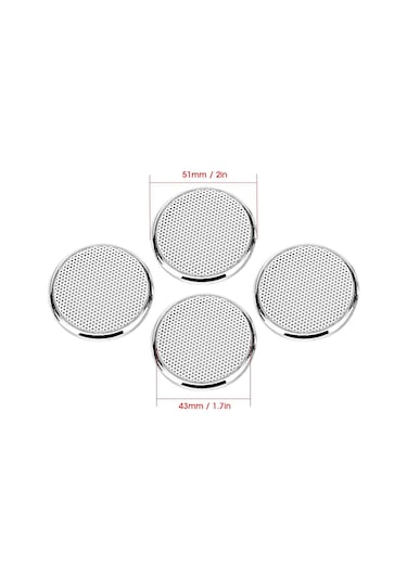 Geeroyoo Araba Hoparlörü Koruyucu Kafesleri - 1 İnç Plastik Çerçeve, Elektroplated Beyaz, 4 Adet - Ses Geçirimi İyi, Deformasyona Dayanıklı