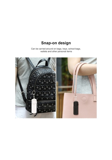 Sones Af-9400 130db Kişisel Alarm Çekme Halkası Kadın Kendini Savunma Anahtarlık Alarmı Mor