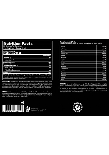 Universal Animal 100% Whey Protein Çilek Aromalı 1,8 Kg