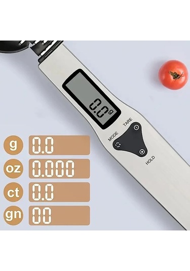 Wondernest Hassas Lichen Kaşık Dijital Terazi 500g/0.1g Yüksek Ölçek Gümüş