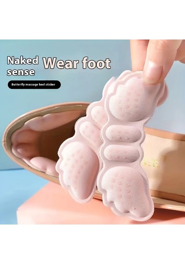 Willowhaven 4 Çift Bej Kadın Topukluğu Yastıklı Ayakkabı İç Tabanı Ayarlanabilir Rahat