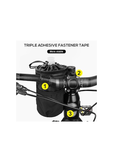 Rhinowalk-yalıtımlı Bisiklet Çantası Bisiklet Şişe Tutucu Bisiklet Y24967 Siyah