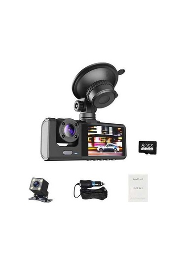 Tongxida 3 Kameralı 1080p Araç Kamerası: Gece Görüşlü, Wifi Bağlantılı, 140 Geniş Açı, 32gb Hafıza Kartı Dahil, Ipx6 Koruma