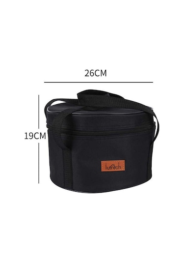 Aotu Büyük Yalıtımlı Oxford Kumaş Kamp Tencere Saklama Çantası Pişirme Gereçleri Pot Kase Organizatör Taşıma Çantası - Siyah Çok Renkli