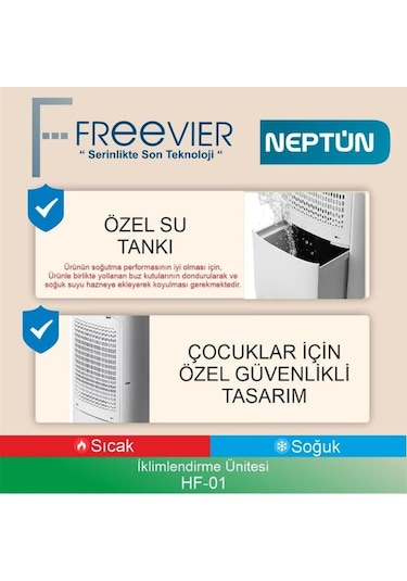 Freevier Hf-01 Neptün Uzaktan Kumadanlı Kule Tipi Vantilatör