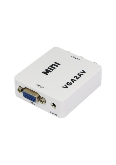Gplus VGA2AV VGA RCA AV Dönüştürücü Çevirici Mini Switch